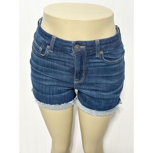 American Eagle Outfitters Next Level Stretch Curvy Hi-Rise Shortie Blue Size 2‎
